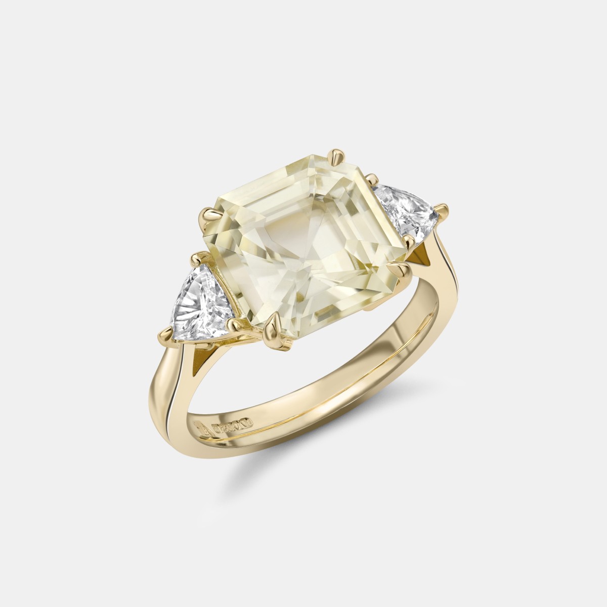 Gold, Diamond and Yellow Sapphire Ring